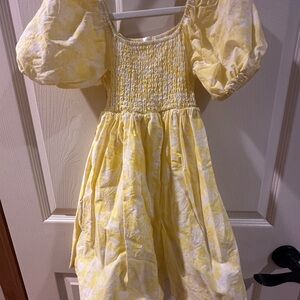 Charming Yellow Kids Dress